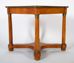 19th Century Empire Elmwood Marble Top Table