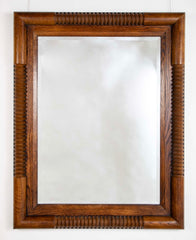 Carved Oak Mirror Attributed to Charles Dudouyt