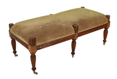 English Regency Style Walnut Bench