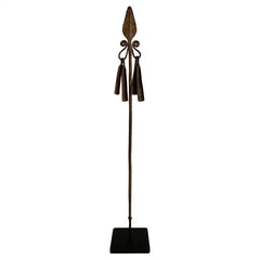 African Iron Spear-Form Currency Mounted on a Custom Steel Base