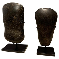 Pair of Neolithic Black Basalt Axe Heads, Great Britain Circa 2200 BC