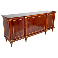 A French Mahogany & Speckled Mahogany Veneered  Sideboard by Maurice Rinck