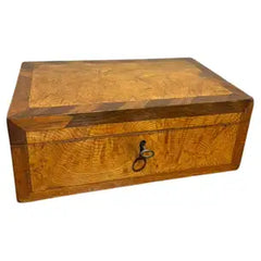 19th Century Regency Elm Wood and Rosewood Box