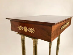 Regency Mahogany and Gilt Bronze Side Table