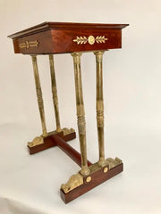 Regency Mahogany and Gilt Bronze Side Table