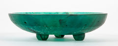 Francois Decorchemont Green Pate de Verre Star Surface Design Glass Dish