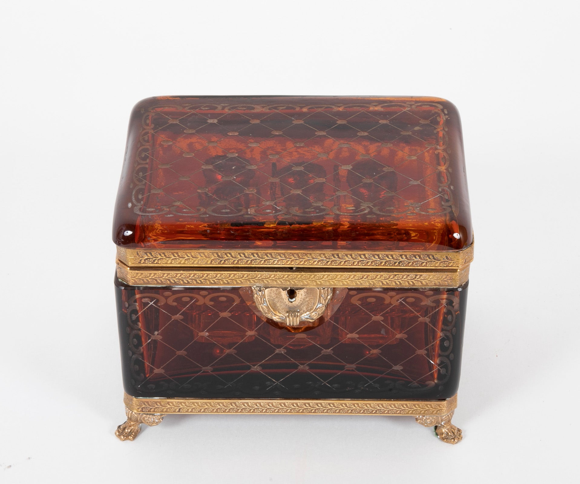A 19th Century Bohemian Cut Crystal Box with 6 Crystal Perfume Bottles –  Avery & Dash Collections
