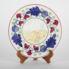 English "Rabbitware" Plates with Various Scenes & Patterns