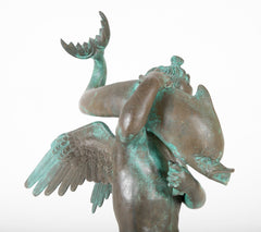 Bronze Fountain of a Putti Carrying a Dolphin