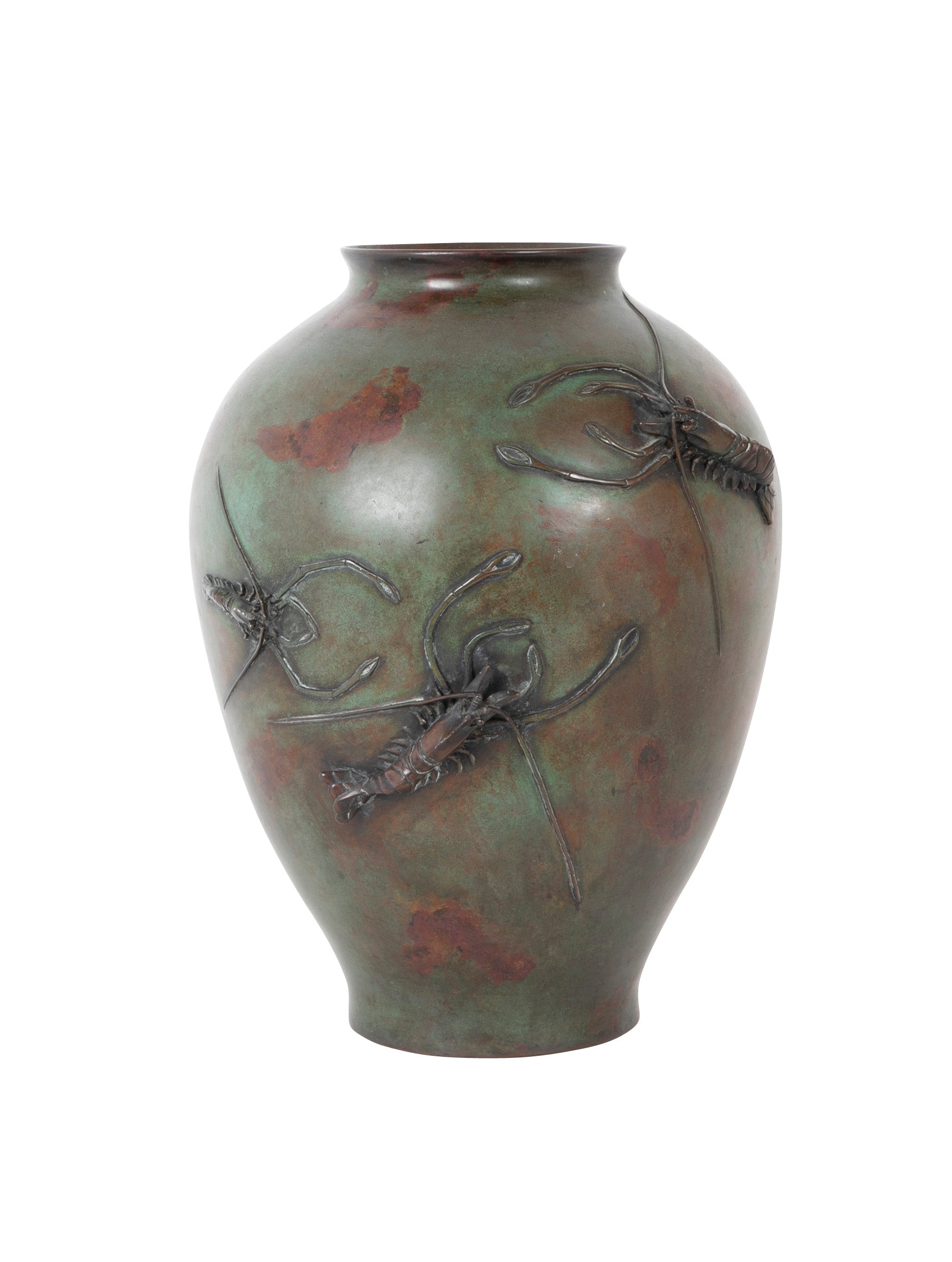 Japanese Bronze Meiji Period Vase with Prawns – Avery & Dash Collections