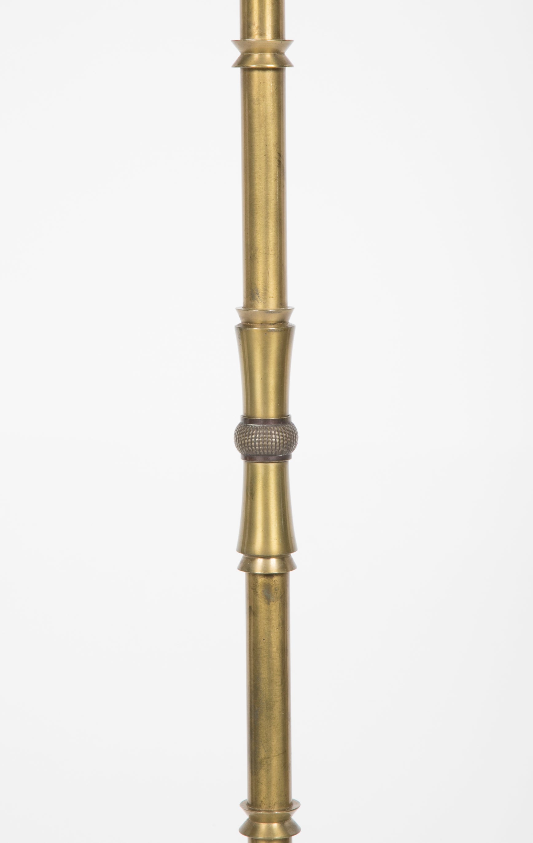 Domestic service covered brass faux bamboo
