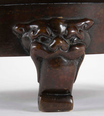 A Japanese Meiji Period Patinated Bronze Censer