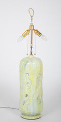 Marcello Fantoni Faience Cylindrical Table Lamp