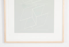 Josef Albers, White Embossing on Gray IX