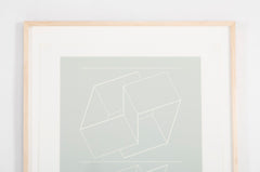 Josef Albers, White Embossing on Gray IX