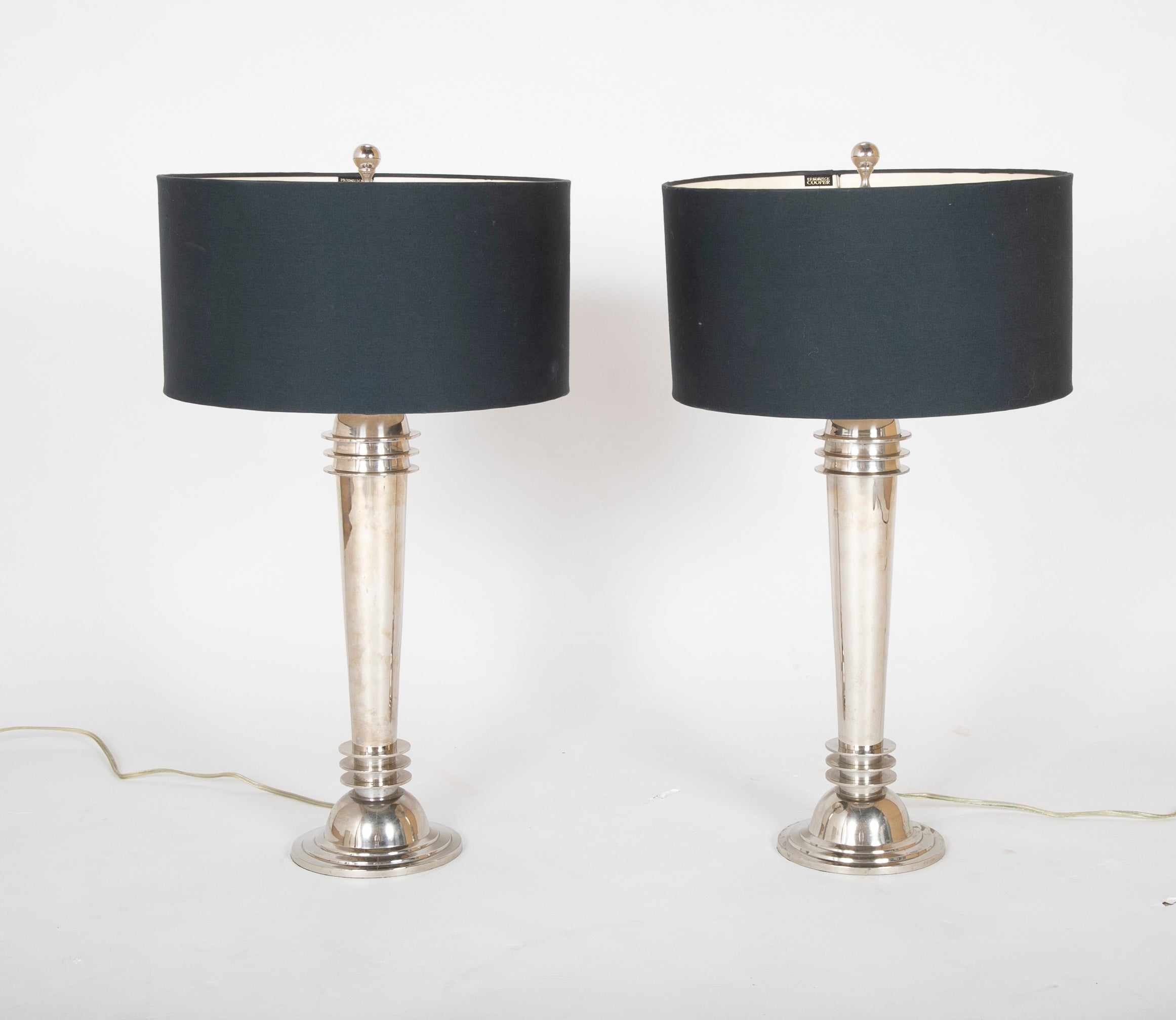 Pair of Frederick Cooper Chrome Atomic Lamps with Original Shades – Avery  & Dash Collections