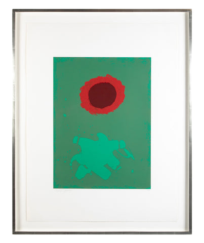 "Chrome Green" a Serigraph by American Abstract Artist Adolf Gottlieb