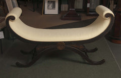 Large Scroll Arm Bench