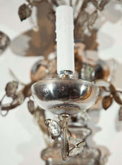 Pair of Rock Crystal Five Arm Bagues Sconces