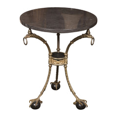 Iron Gueridon Table with Gilt Bronze