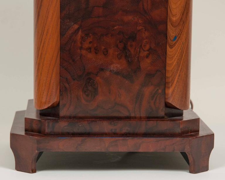 Large Craftsman Burled Lamp – Table & Avery Dash Mahogany Collections