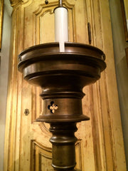 Gothic Revival Bronze Floor Lamp