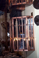 Monumental Pair of Copper Sconces