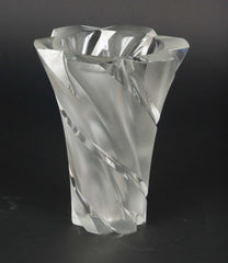 Pair of Lalique Frosted Crystal "Narcisse" Vases