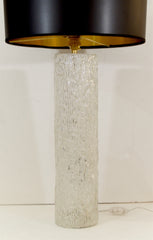 Cylindrical Glass Table Lamp with Interior Lighting by Kaiser Leuchten