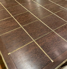 A Palmwood and Bronze Table by Louis Cane